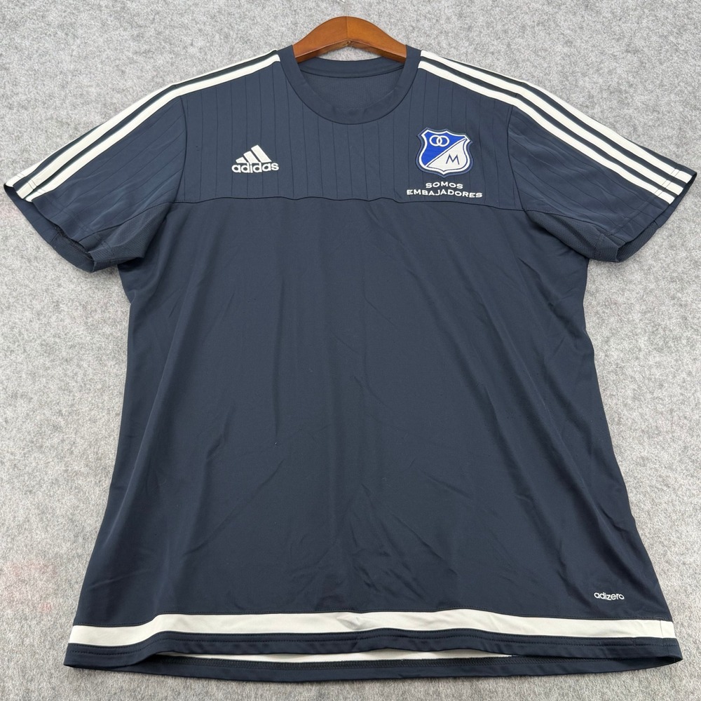 Adidas Millonarios FC Somos Embajadores Training Jersey Mens XL Navy Blue Soccer